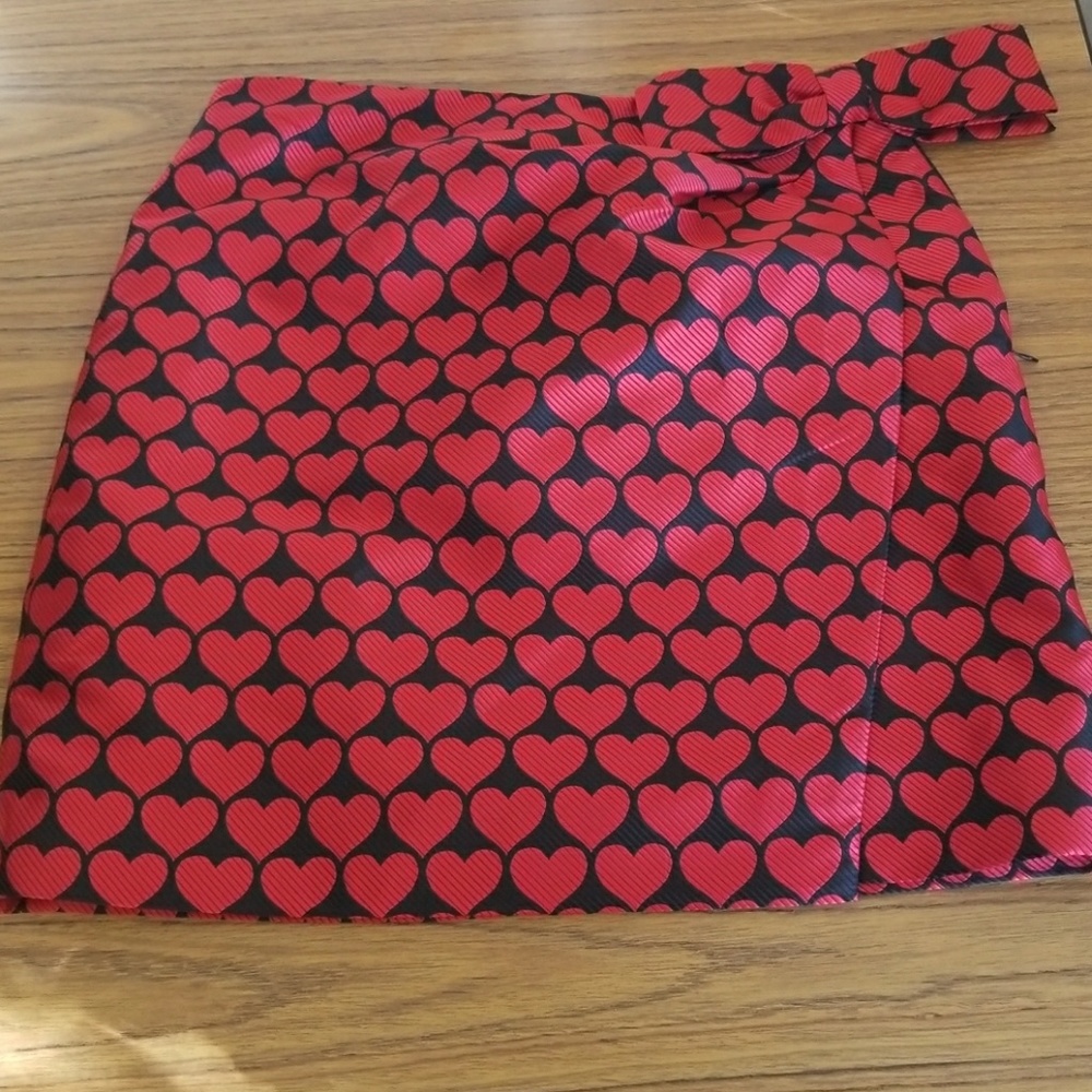 J crew jacquard  heart skirt
